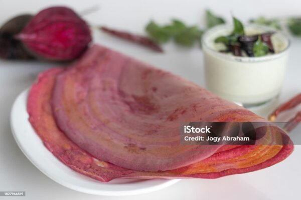 Beetroot Millet Dosa batter